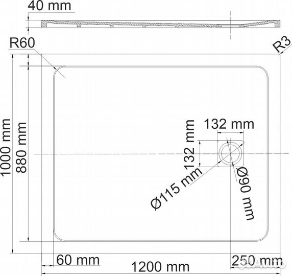 Поддон wasserkraft Neime 19T10 для душа