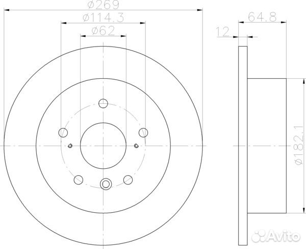 Диск тормозной toyota