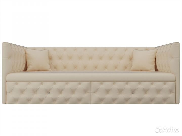 Диван детский прямой Найс, экокожа, бежевый