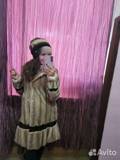 Норковая шуба и шапка