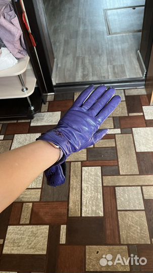 Перчатки женские кожаные