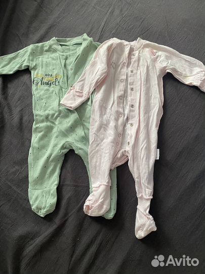 Вещи пакетом на малыша (девочку) 0-5 мес 56-68