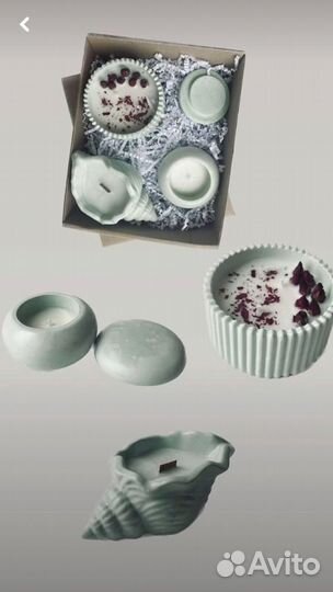 Ароматические свечи в гипсе