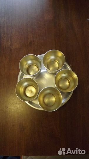 Набор мельхиоровых рюмок СССР