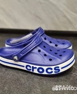 Детские кроксы Crocs clog k сабо синие шлепанцы