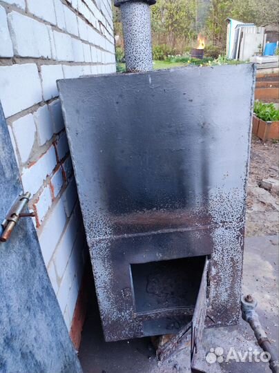 Печь для бани с баком