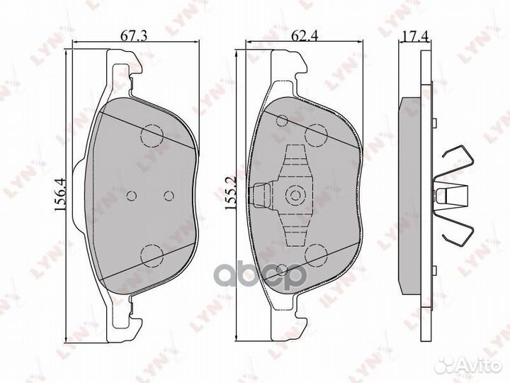 Колодки тормозные ford focus II 04/III 10/MAZ