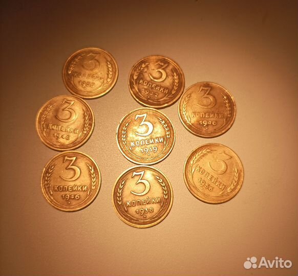 Полтинники 1922-1926г серебро и 3 копейки СССР