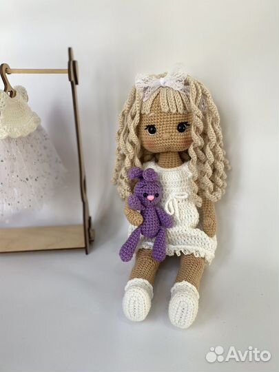 Вязаная кукла ручной работы, Интерьерная кукла