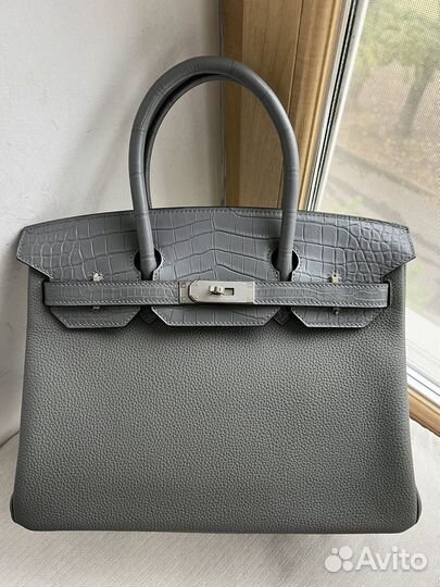 Сумка Hermes birkin 30 touch gris
