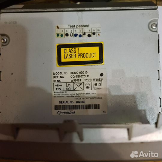 Магнитола toyota yaris