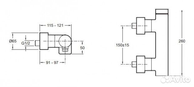 Смеситель для душа Jacob Delafon Composed E73091-CP