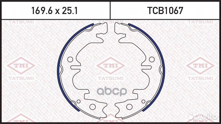 Колодки тормозные барабанные lexus RX 97-toyot