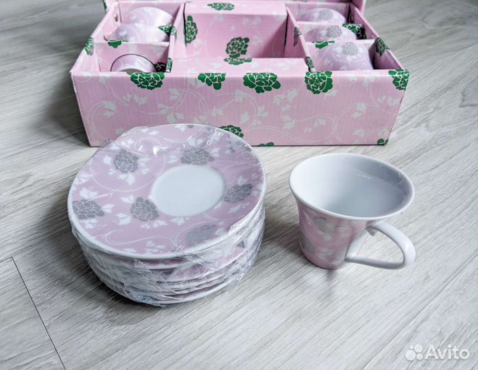 Сервизы фарфоровые новые кофейные на 6 персон