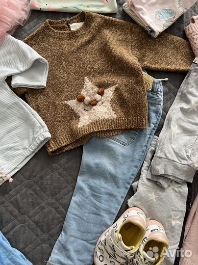 Пакет вещей и обувь на девочку 4-5,5 лет