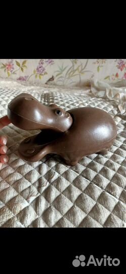 Игрушка бегемот СССР пластмас