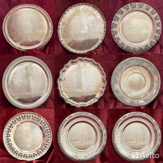 Поднос/сервировочное блюдо посеребрение Европа