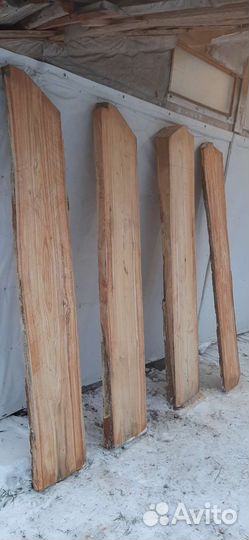 Слебы, спилы из дуба и лиственницы