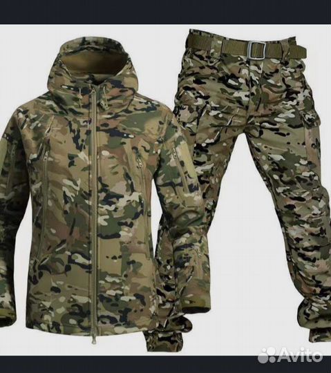 Тактические камуфляжный костюм softshell