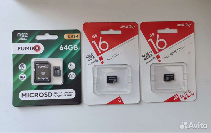 Карта памяти MicroSD новая 16gb и 64gb