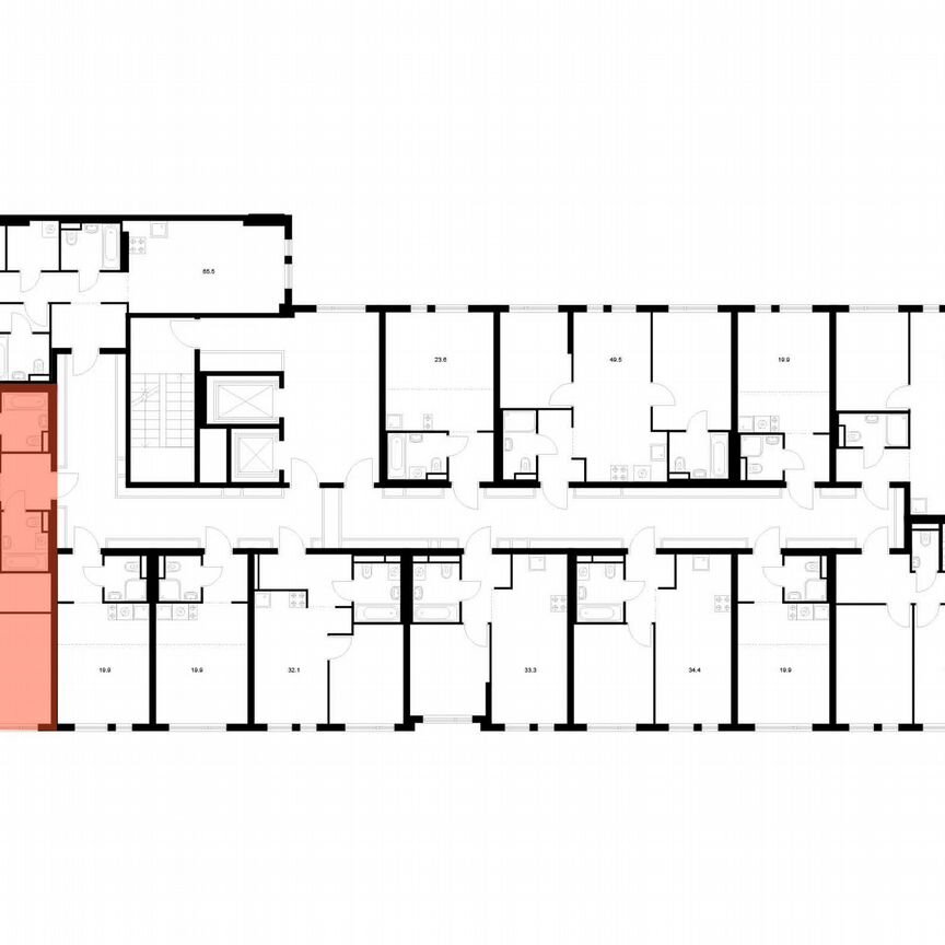 3-к. квартира, 72,7 м², 9/9 эт.