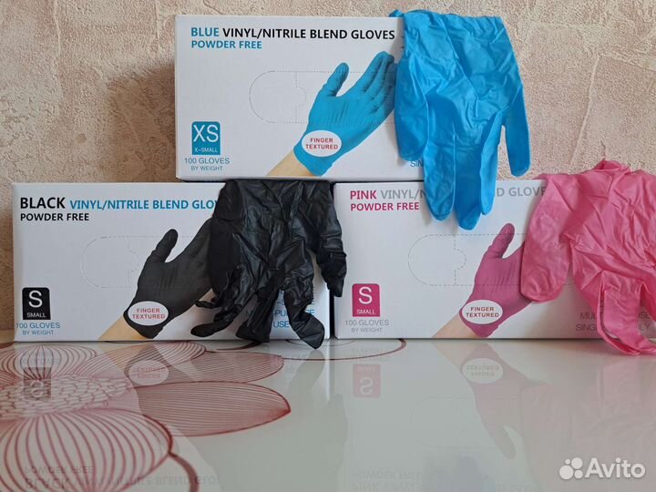 Перчатки Виниловые/Нитриловые