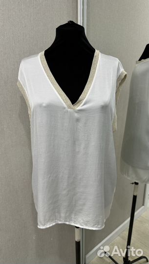 Топ блузка 46-48 шёлк вискоза