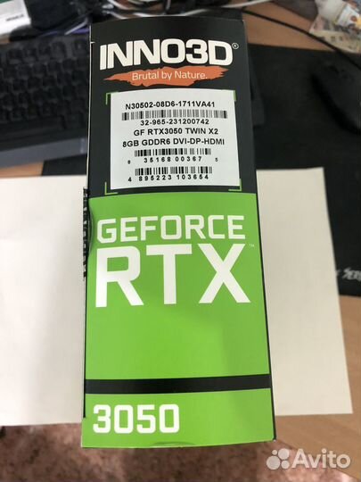 Видеокарта inno3D GeForce RTX 3050 twin X2 8GB