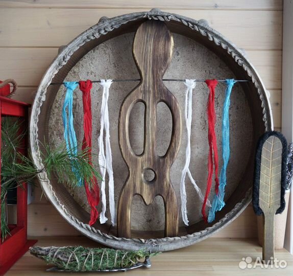 Большой шаманский бубен 60см