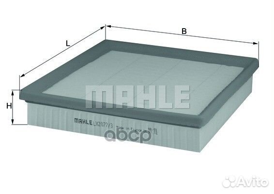 Фильтр воздушный LX20773 Mahle/Knecht