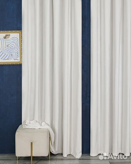 Бархатные шторы Беллиссимо пломбир