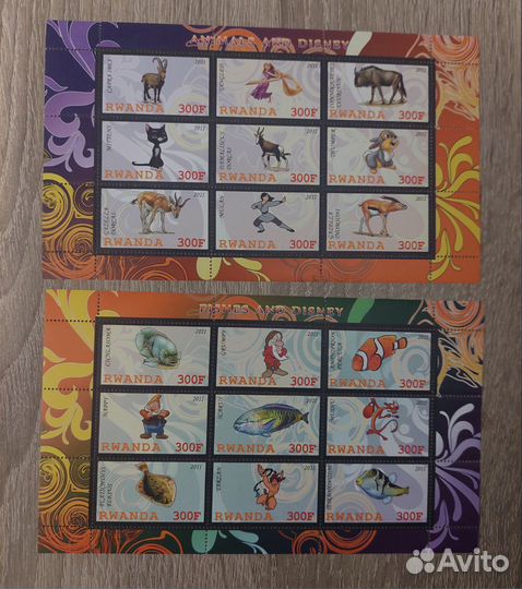 Почтовые марки Уолт Дисней