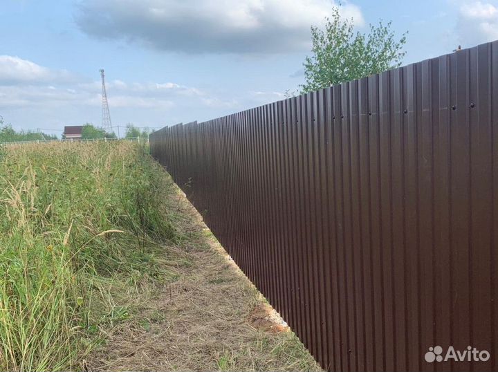 Забор из профнастила Изготовление и Монтаж