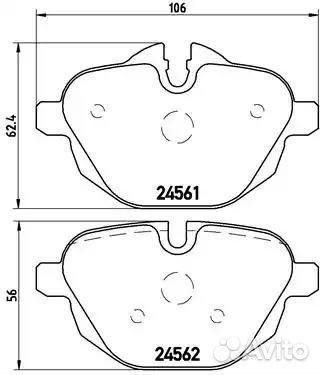 Колодки тормозные дисковые зад