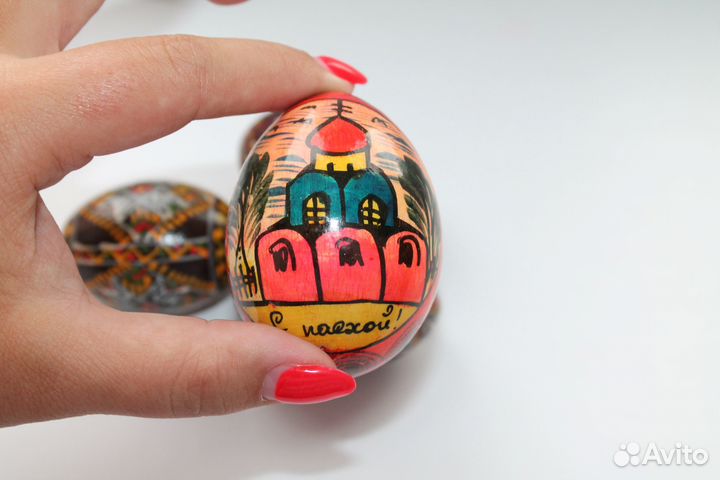 Деревянные яйца писанки