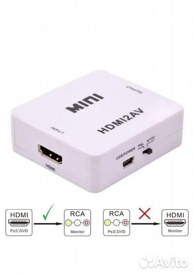 Конвертер hdmi rca
