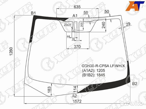 Стекло лобовое toyota alphard