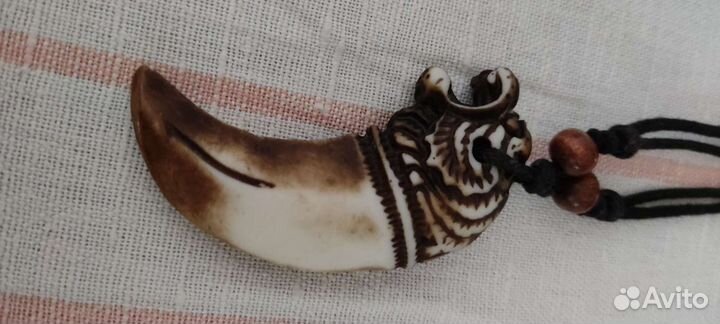 Подвеска Клык, Коготь волка, оберег, амулет