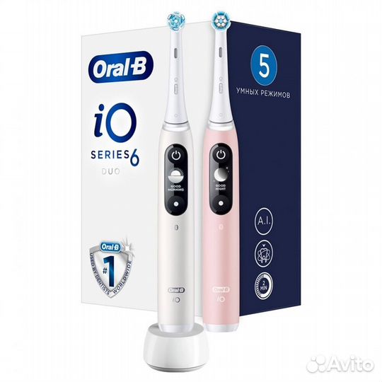 Электрические зубные щетки Oral-B iO 6 DUO White и