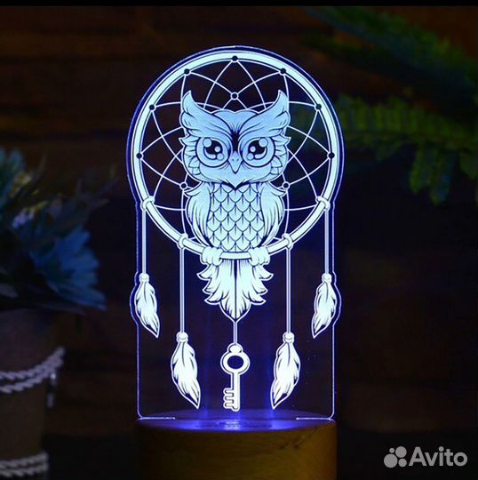 3D светильник из оргстекла