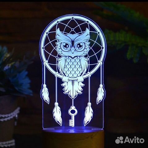 3D светильник из оргстекла