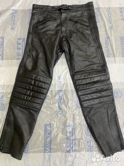 Мото штаны кожаные