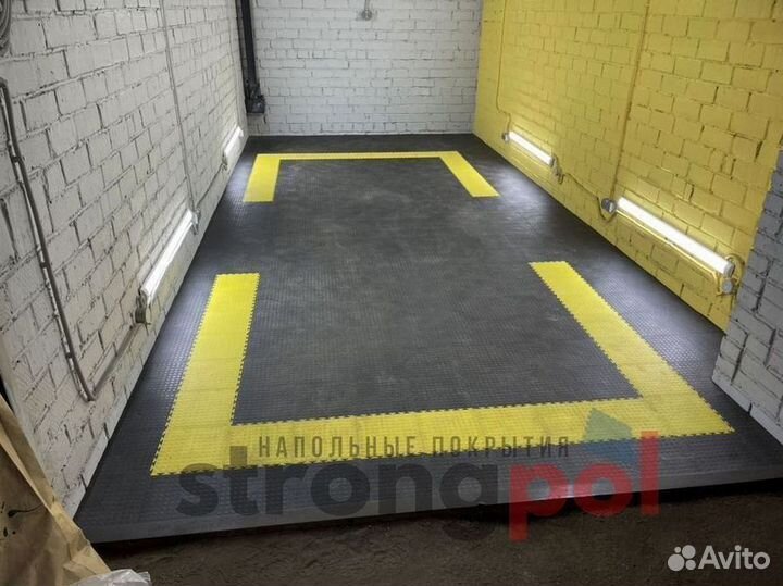 Модульная плитка пвх для автосервиса