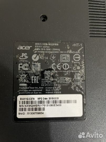 Acer E5-511G запчасти