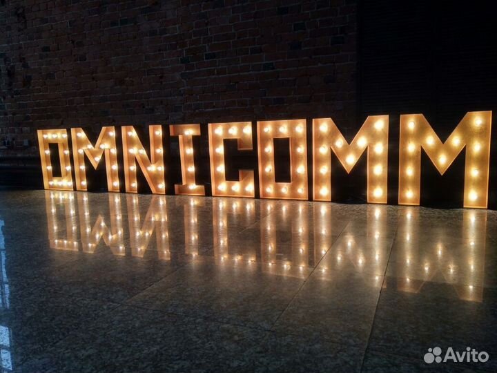 Светящиеся ретро буквы аренда / заказ