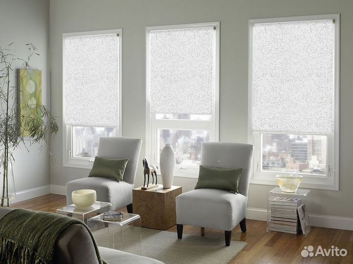 Рулонные шторы однотонные