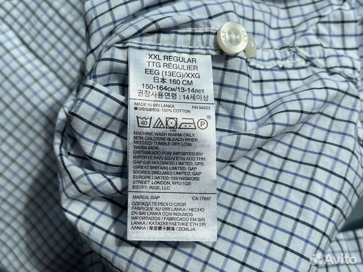 Рубашка на мальчика Gap (р/р 160-164)