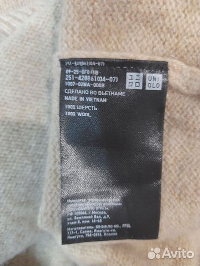 Свитер женский(М)uniqlo шерсть 100%