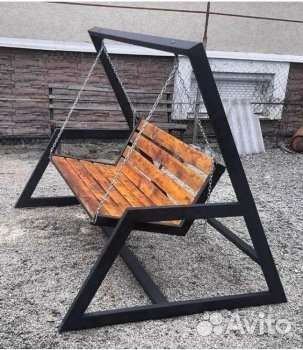 Садовые качели лофт