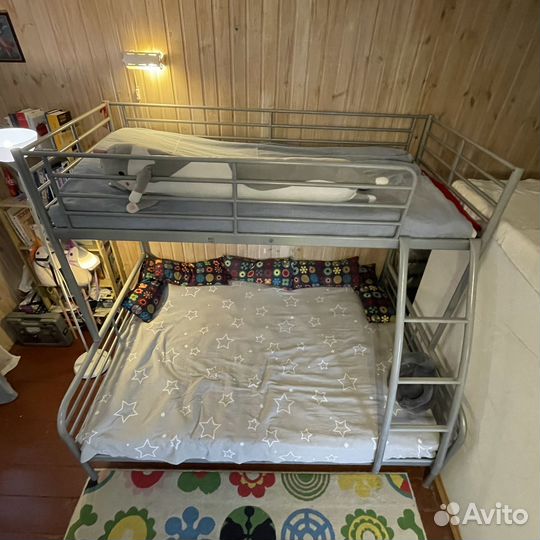 Двухъярусная трёхместная кровать iкеa тrомsо